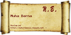 Muha Barna névjegykártya